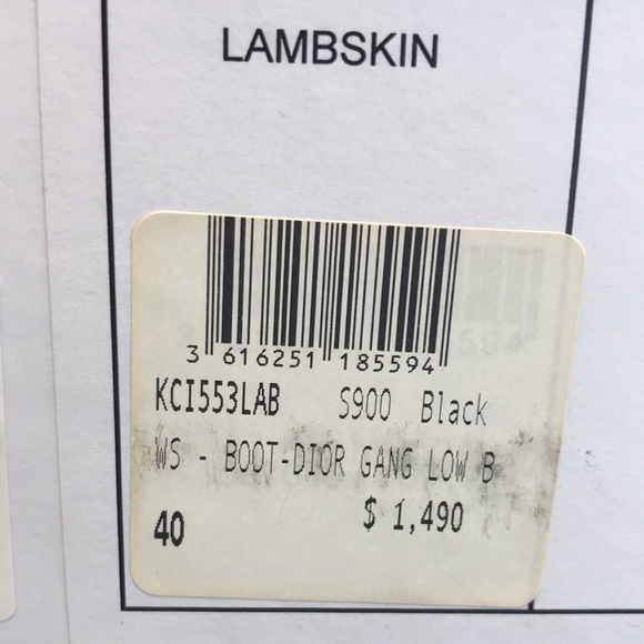 DIOR GANG LOW BLACK LAMBSKIN ANKLE HIGH LEATHER BOOT - Picture 13 of 14